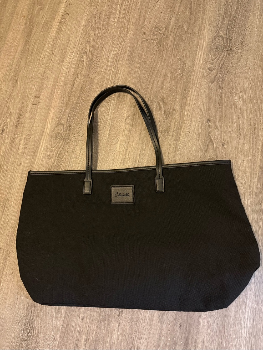 Black canvas Tote Bag - Spacious Everyday Carryall - cleobella tote